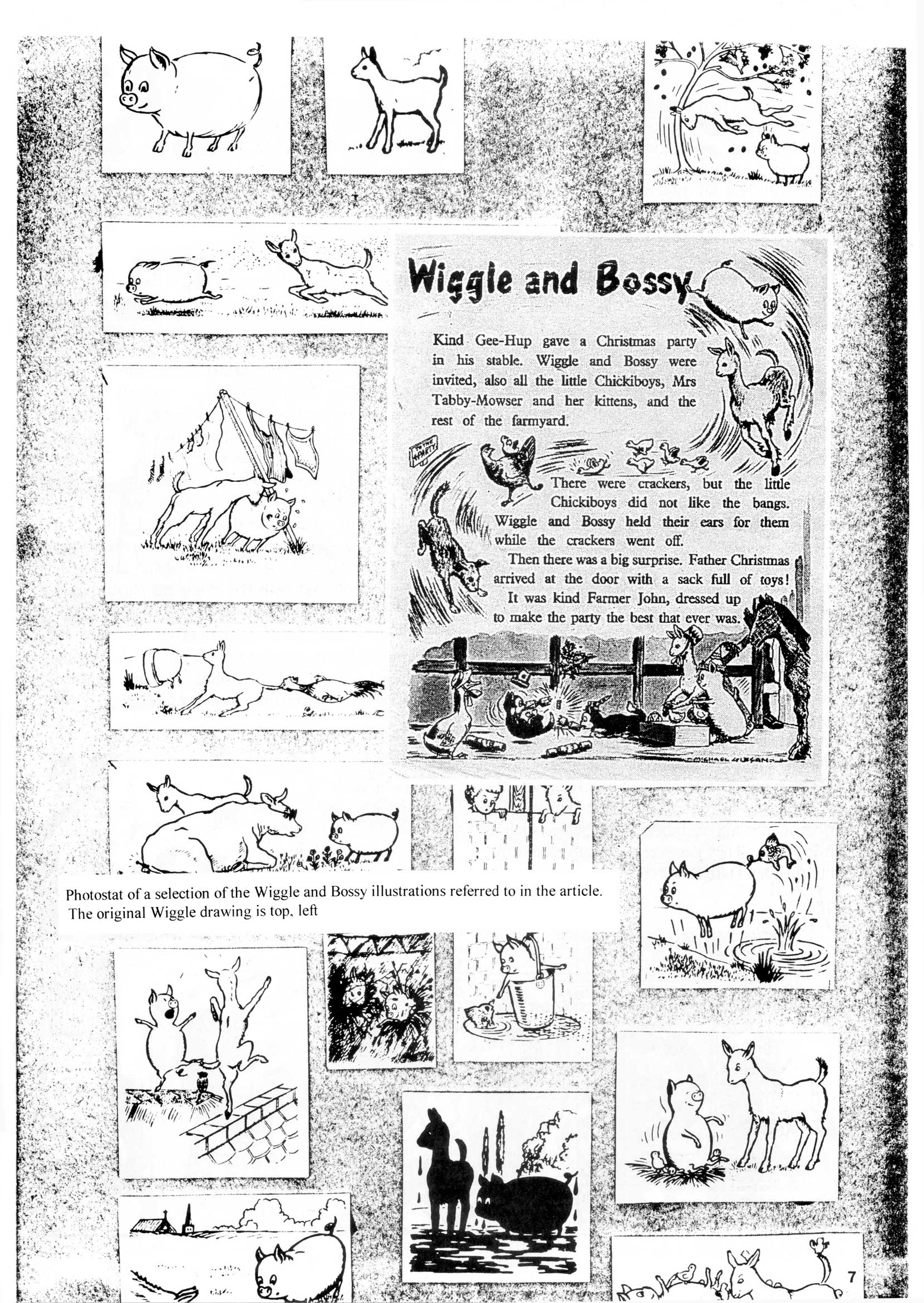 Eagle art editor page 5: illustrations for Wiggle and Bossy