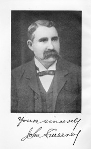 signed photograph of John Sweeney, from his autobiography Signed photograph of Detective John Sweeney, as printed on the frontispiece of his autobiography.