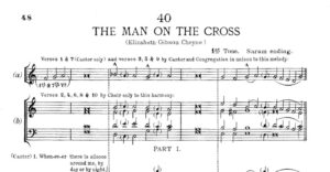 Detail of musical setting for 'The Man on the Cross'