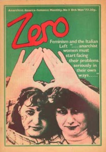 Cover of Zero, anarcha-feminist monthly, 1977